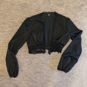 Black crop top - M